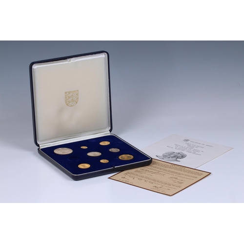 1906 - A presentation boxed part set of eight commemorative gold and silver legal tender coins, issued in a... 