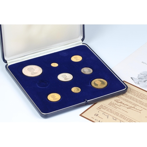 1906 - A presentation boxed part set of eight commemorative gold and silver legal tender coins, issued in a... 