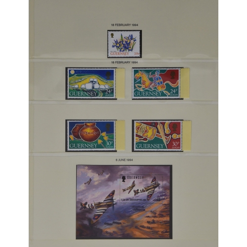 1925 - Philately interest - A comprehensive collection of mint Guernsey stamps, displayed in ten Guernsey P... 