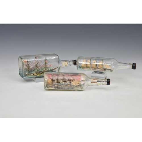 1968 - A collection of ten ships in bottles made by, and a photographic record of sailor Stoker Marshall, s... 