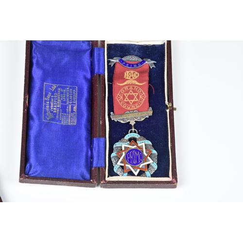 1978 - Four cased silver gilt and enamel RAOB jewels, to Brother P. B. De Carteret of Loyalty Lodge No. 302... 