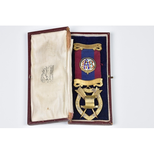 1978 - Four cased silver gilt and enamel RAOB jewels, to Brother P. B. De Carteret of Loyalty Lodge No. 302... 