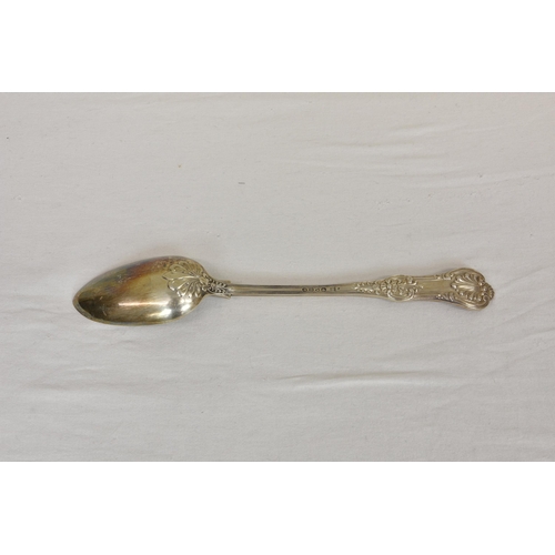 198 - A Victorian silver Kings pattern basting spoon, Henry John Lais and Henry John Lais, London 1851, e... 