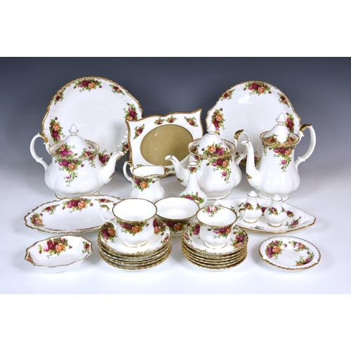 20 - A Royal Albert Old Country Roses tea and coffee service, comprising two large teapots, a coffee pot,... 