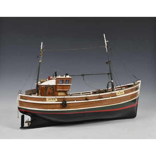 2020 - A scratch built model of a Scottish fishing boat 'Lisa Marie', well detailed, wooden built, named 'L... 