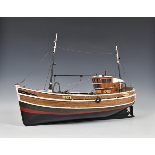 2020 - A scratch built model of a Scottish fishing boat 'Lisa Marie', well detailed, wooden built, named 'L... 