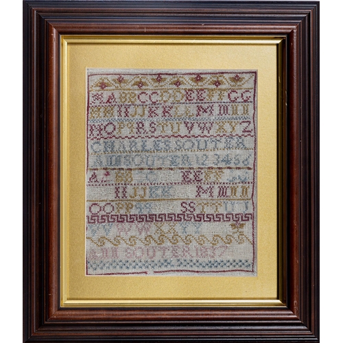 2024 - Four 19th century needlework samplers, comprising an Adam & Eve sampler, signed 'Lidia Weat Aged 13'... 