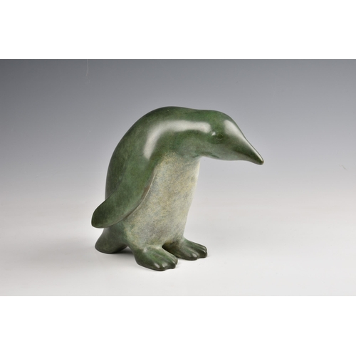 2073 - Anita Mandl (Czech-British, b.1926), Penguin, bronze, signed with initials and numbered 5/7 to under... 