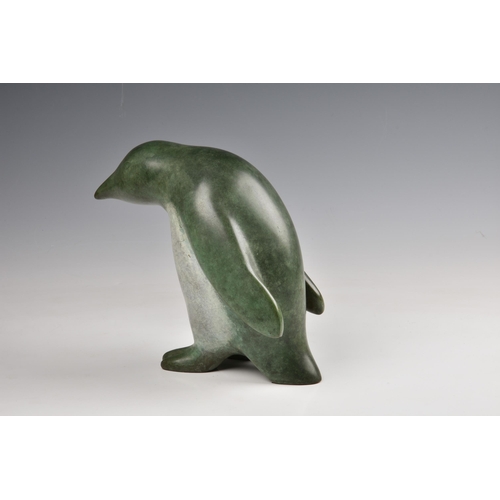 2073 - Anita Mandl (Czech-British, b.1926), Penguin, bronze, signed with initials and numbered 5/7 to under... 