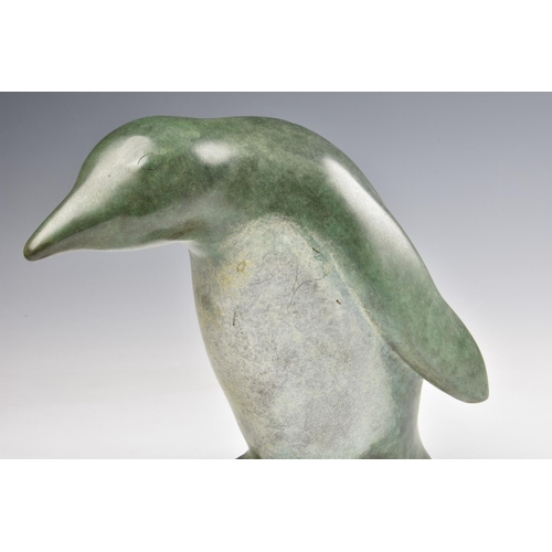 2073 - Anita Mandl (Czech-British, b.1926), Penguin, bronze, signed with initials and numbered 5/7 to under... 