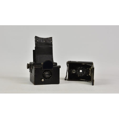 2093 - An Ensign Focal Plane Roll Film Reflex Camera, Pat No. 271145, together with a Ensign Klito. (2)  We... 