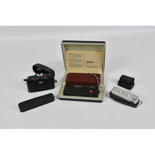 2099 - Minox Sub Miniature Cameras, to include Minox 110 S, cased with paperwork; Minox B chrome with case;... 