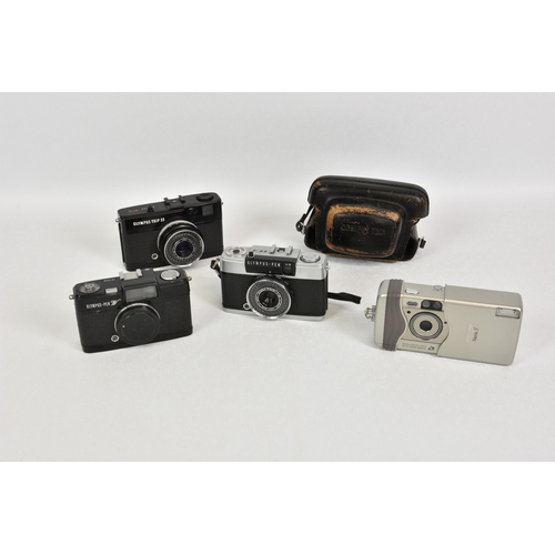 2103 - Olympus Cameras, to include Olympus Trip 35, No.456732, D. Zuike 1:28 F=40mm Lens, cased; Olympus-Pe... 