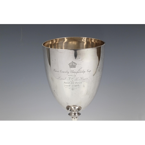 240 - A WWI period Royal Air Force related silver trophy cup, James Dixon & Sons Ltd, Sheffield 1919, insc... 