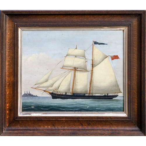 266 - English School (mid 19th century), The Schooner 