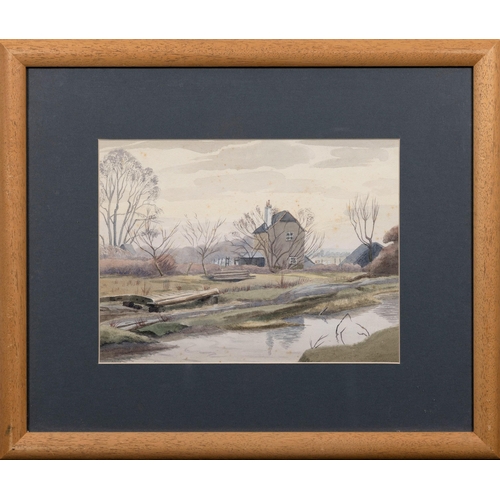 271 - Malcolm Arbuthnot R.I., N.S. (British, 1877-1967), A farmhouse. * watercolour, unsigned, framed. * 8... 