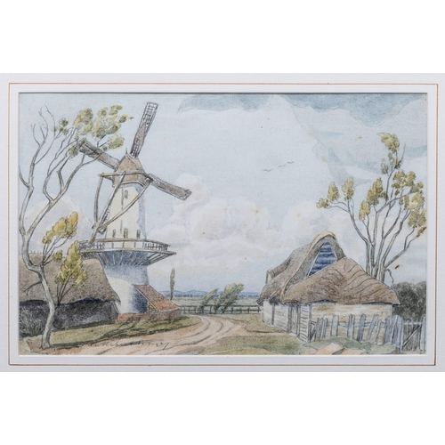 277 - Malcolm Arbuthnot R.I., N.S. (British, 1877-1967), Windmill. * pencil and watercolour probably on si... 