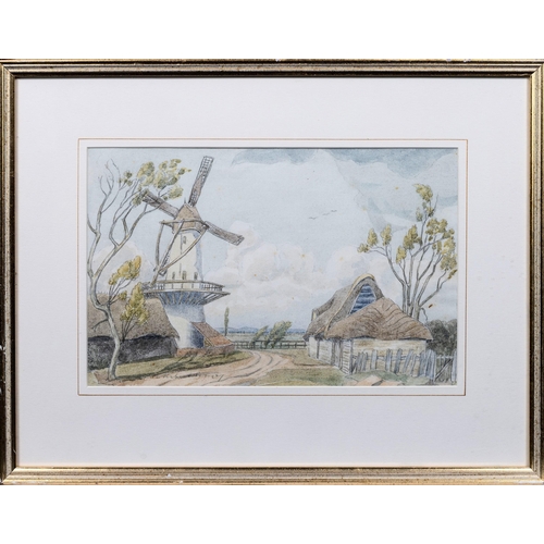 277 - Malcolm Arbuthnot R.I., N.S. (British, 1877-1967), Windmill. * pencil and watercolour probably on si... 