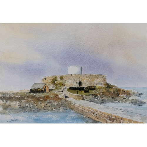 290 - Eric Thompson (British, 20th century), Fort Grey, Guernsey. * watercolour, signed lower left. * 10 x... 