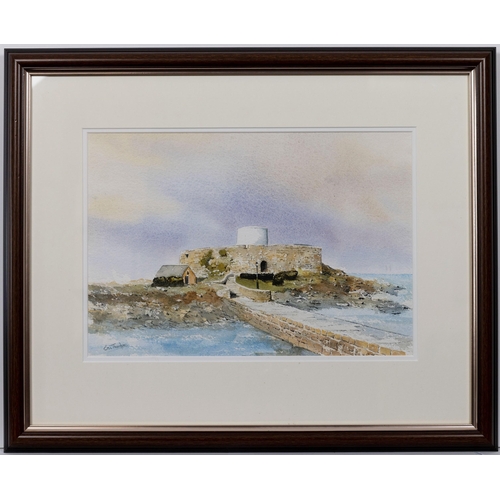 290 - Eric Thompson (British, 20th century), Fort Grey, Guernsey. * watercolour, signed lower left. * 10 x... 