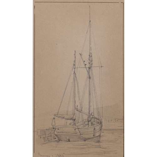 299 - Lemon Hart Michael (British, 1824-1902), 'Guernsey, The Rescue' pencil, signed with initials lower r... 