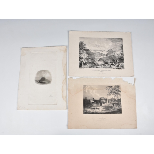 313 - Three very rare etchings by and related to John Le Capelain (Jersey, 1812-1848),, 'Hougue Bie, Jerse... 