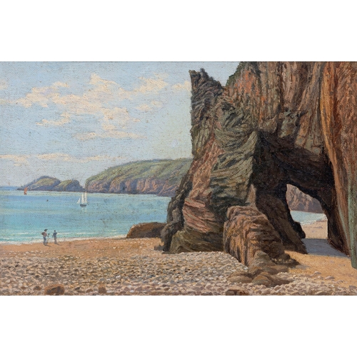 314 - English School (late 19th century), Dixcart Bay, Sark. * oil on canvas, unsigned, running pattern fr... 