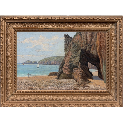 314 - English School (late 19th century), Dixcart Bay, Sark. * oil on canvas, unsigned, running pattern fr... 