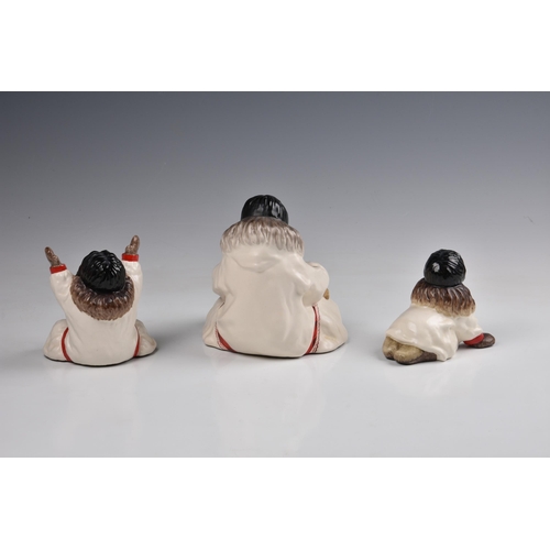 44 - Three C. Alan Johnson Alaska Figurine Collection figures, glazed stoneware figures, comprising AK61 ... 