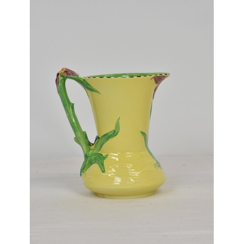 50 - Burleigh Ware Art Deco 'Kingfisher' Jug c.1930, with sweeping water iris handle leading to a flying ... 