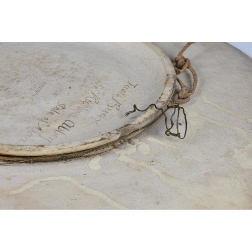 59 - A pair of large Copeland Spode chargers, inscribed on reverse Ferris Bridge, Rushen Abbey, Isle of ... 