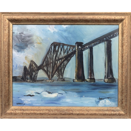 737 - James Lawrence Isherwood (British, 1917 1989), The Forth Bridge, Scotland. oil on canvas, signed l... 