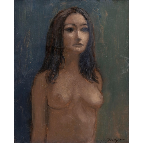 760 - John Foulger (British, 1943-2007), Nude Study. acrylic on board, signed lower right, inscribed on ... 