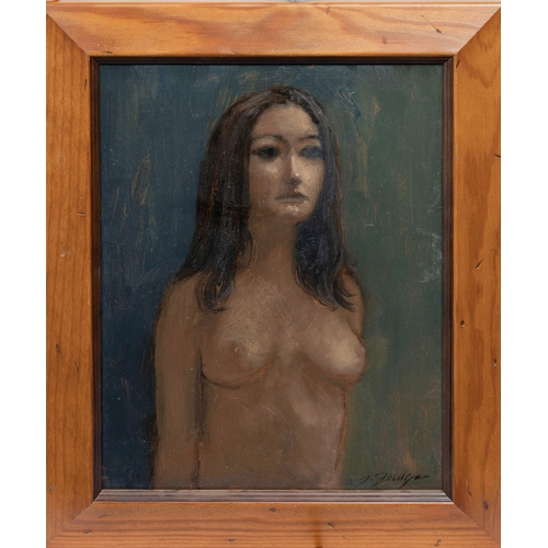 760 - John Foulger (British, 1943-2007), Nude Study. acrylic on board, signed lower right, inscribed on ... 