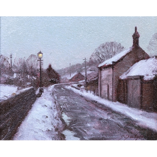 778 - John Foulger (British, 1943-2007), Signs of Thaw  Egton Bridge Eskdale. oil on hardboard, signed ... 