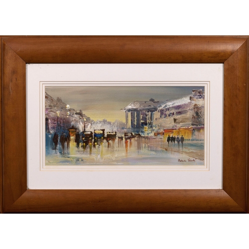 916 - Roberto Luigi Valente (Italian b. 1926), Parisian Street Scene. oil on board, signed lower right, ... 