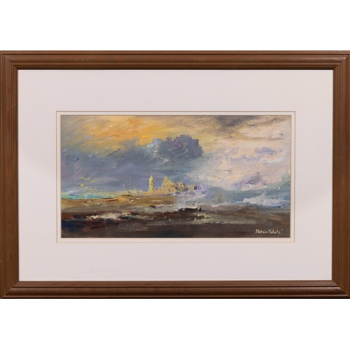 919 - Roberto Luigi Valente (Italian b. 1926), After Turner. oil on board, signed lower right, framed. 8... 