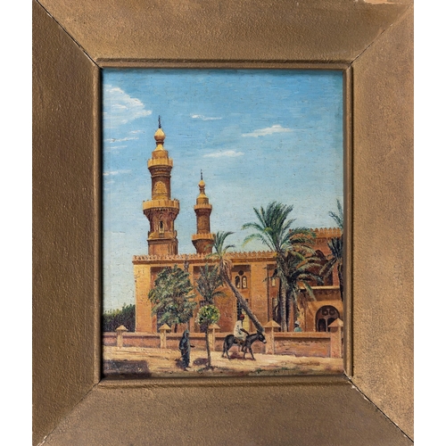 937 - Attributed to Doris Duke (1912-1993),, Mosque with Two Minarets. oil on canvas, signed lower right ... 