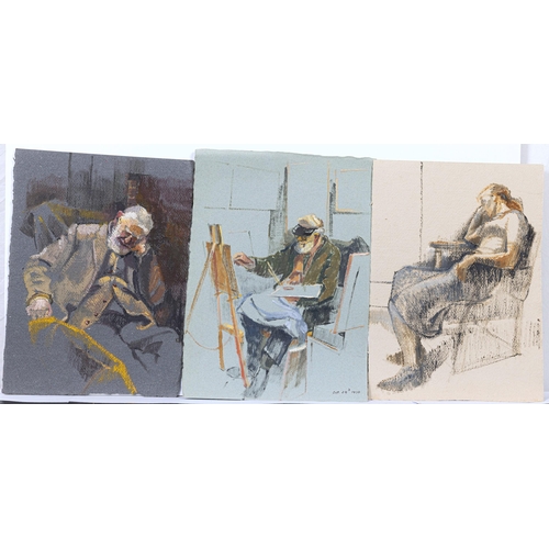 945 - Franklin White (Australian, 1892-1975), group of five figurative oil studies on paper, some dated, s... 