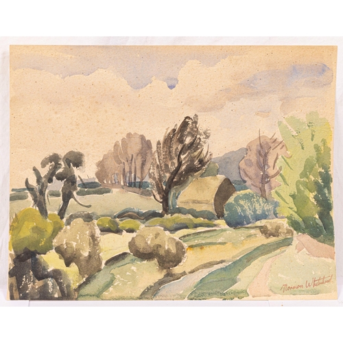 964 - Norman Whitehead (British 1915-1983), Two Landscapes. watercolour on toned paper, both signed lower ... 