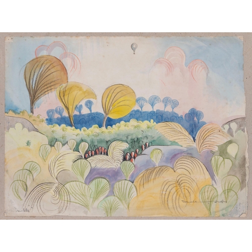 965 - Donald Hughes (British 1881-1970), 'Fan Shape. watercolour, signed lower right, inscribed with titl... 