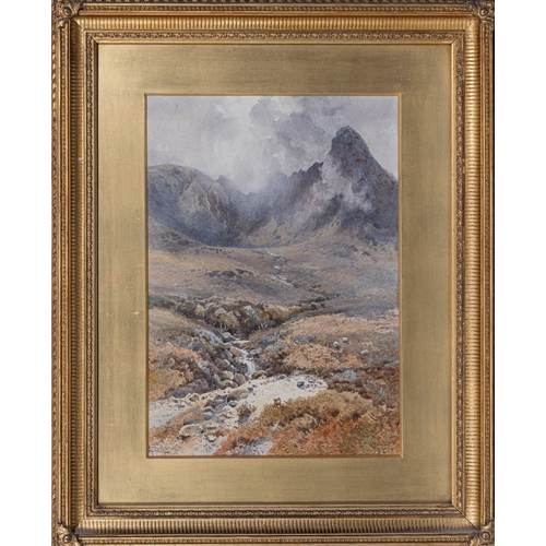 978 - Arthur Tucker (British, 1864-1929), Mountainous Landscape. watercolour, signed lower left, original ... 