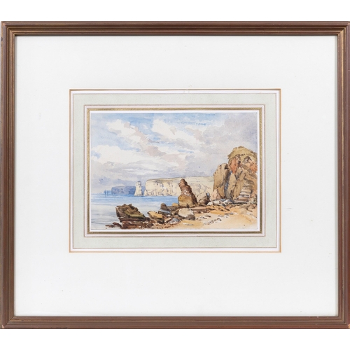 981 - Attributed to William Callow (British, 1812-1908), Coastal Cliffs. watercolour, unsigned, framed. 6¾... 