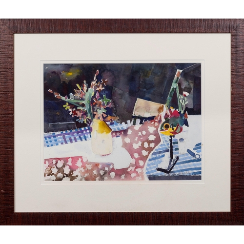 982 - Ray Banks (20th century), Still life. watercolour, signed in pencil lower right, framed. 14 x 19in. ... 