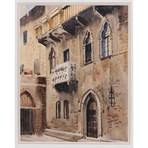 986 - Marco Teodoro Morosini (Italian, b.1898), Venetian Palazzo. watercolour, signed lower right, framed.... 