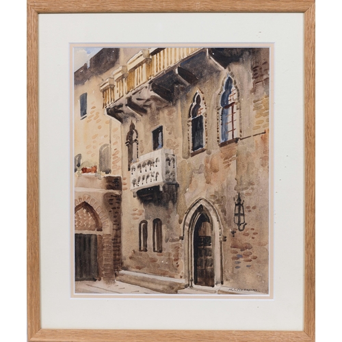 986 - Marco Teodoro Morosini (Italian, b.1898), Venetian Palazzo. watercolour, signed lower right, framed.... 