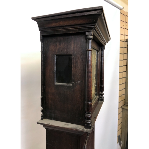 1937 - A George III cross banded oak eight day longcase clock by John Shepley of Stockport, the bell strike... 