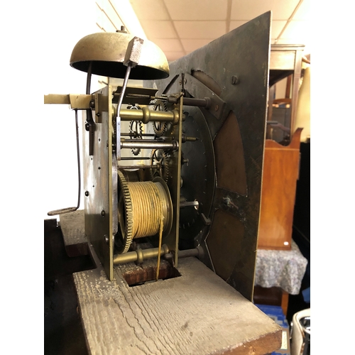 1937 - A George III cross banded oak eight day longcase clock by John Shepley of Stockport, the bell strike... 