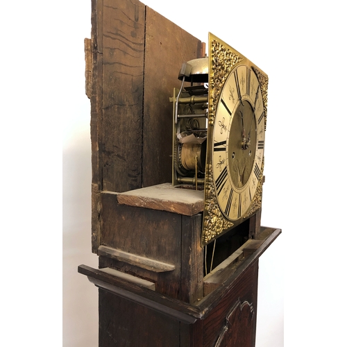 1937 - A George III cross banded oak eight day longcase clock by John Shepley of Stockport, the bell strike... 