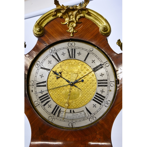 1929 - A fine Louis XV longcase regulator by Ageron of Paris, c.1770, with equation of time, the silvered a... 